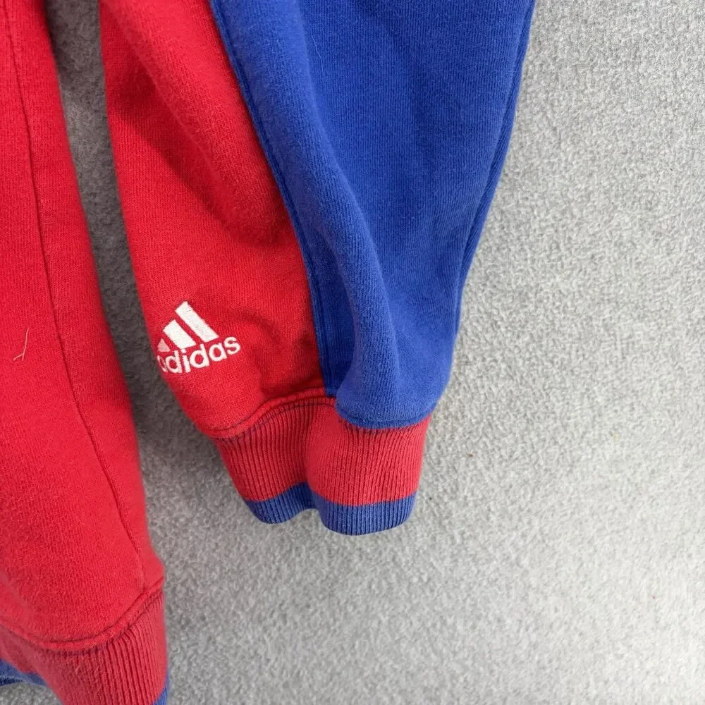 Vintage Y2K Adidas Detroit Pistons NBA Hoodie Mens M Blue Red Embroidered